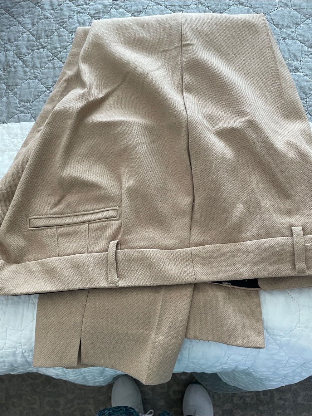 Talbots Women's Tan Textured Dress Pants